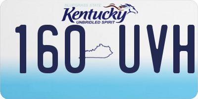 KY license plate 160UVH
