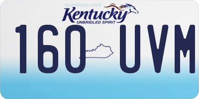 KY license plate 160UVM