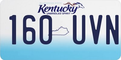 KY license plate 160UVN