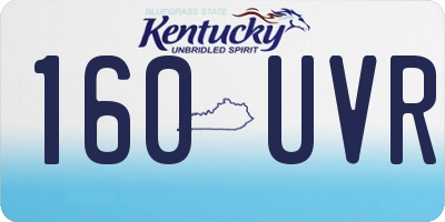 KY license plate 160UVR