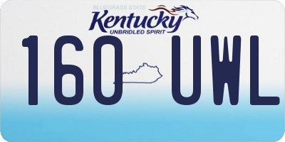 KY license plate 160UWL