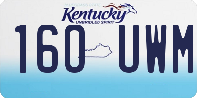 KY license plate 160UWM