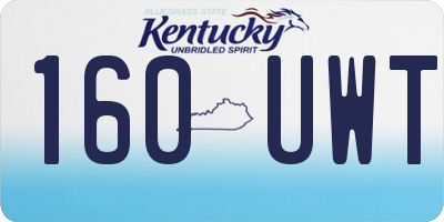 KY license plate 160UWT