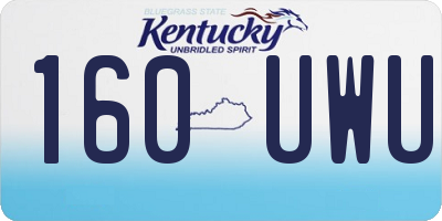 KY license plate 160UWU