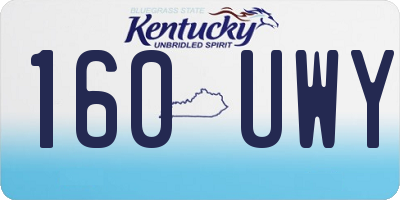 KY license plate 160UWY