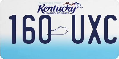 KY license plate 160UXC