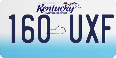 KY license plate 160UXF