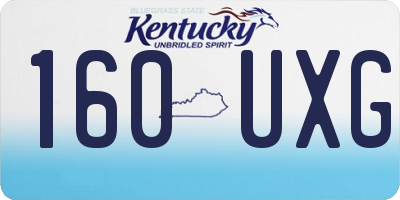 KY license plate 160UXG