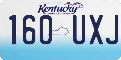 KY license plate 160UXJ