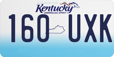 KY license plate 160UXK