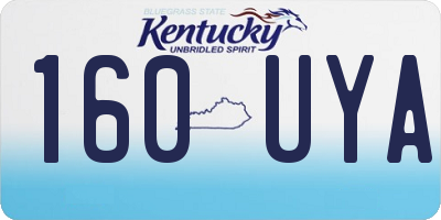 KY license plate 160UYA