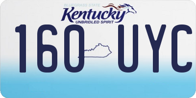 KY license plate 160UYC