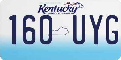 KY license plate 160UYG