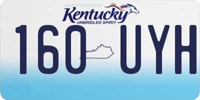 KY license plate 160UYH