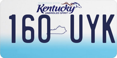 KY license plate 160UYK