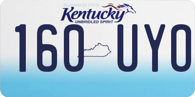 KY license plate 160UYO