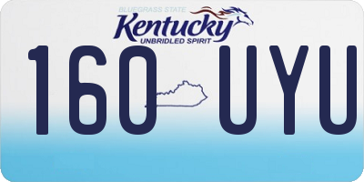 KY license plate 160UYU