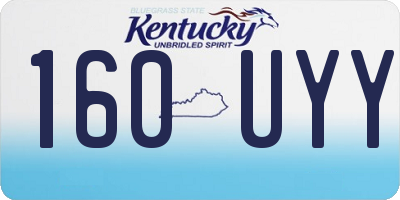KY license plate 160UYY