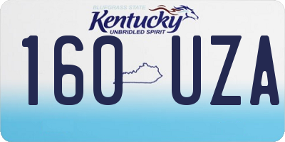 KY license plate 160UZA