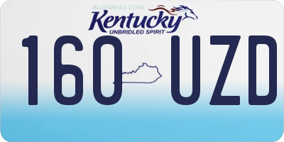 KY license plate 160UZD