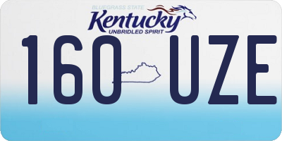 KY license plate 160UZE