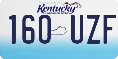 KY license plate 160UZF