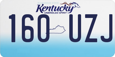KY license plate 160UZJ