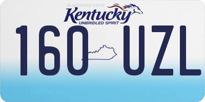 KY license plate 160UZL