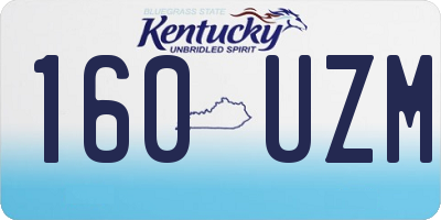 KY license plate 160UZM