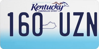 KY license plate 160UZN