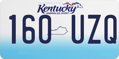 KY license plate 160UZQ
