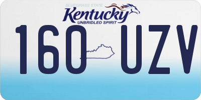 KY license plate 160UZV