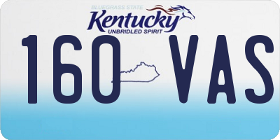 KY license plate 160VAS