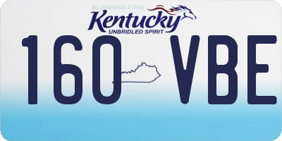 KY license plate 160VBE