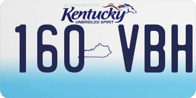 KY license plate 160VBH