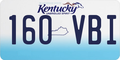 KY license plate 160VBI
