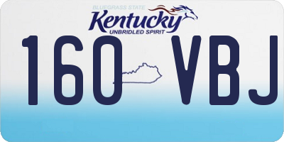 KY license plate 160VBJ
