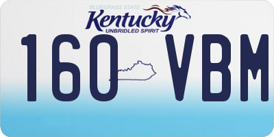 KY license plate 160VBM
