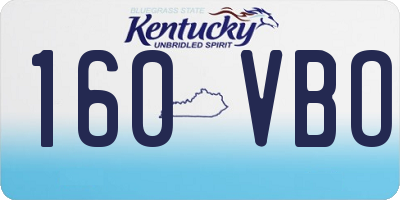 KY license plate 160VBO