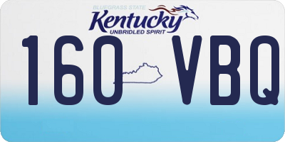 KY license plate 160VBQ