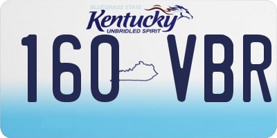 KY license plate 160VBR