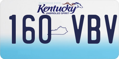 KY license plate 160VBV