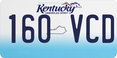 KY license plate 160VCD