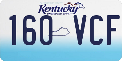 KY license plate 160VCF