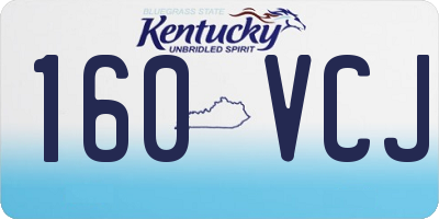 KY license plate 160VCJ