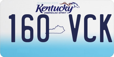 KY license plate 160VCK