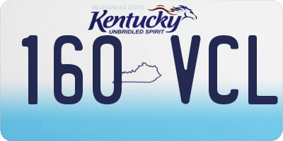 KY license plate 160VCL