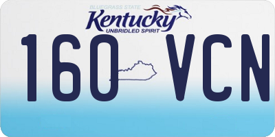 KY license plate 160VCN