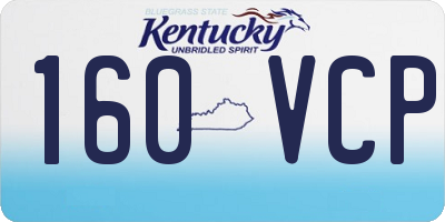 KY license plate 160VCP