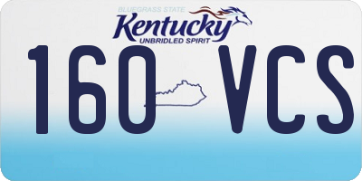 KY license plate 160VCS